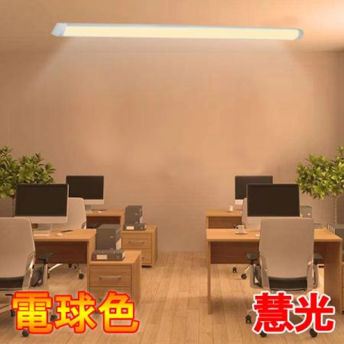 LED 蛍光灯 10台セット 40W型 器具一体型 直付 it-40w-X-10set