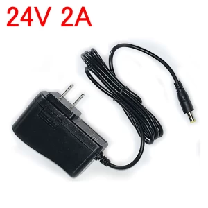 変圧器 AC100V→DC24V変換 2A電源アダプタ- LEDテープライト用 24V-2A