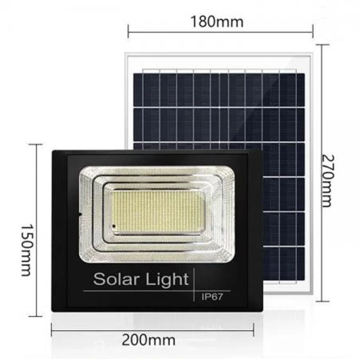 LEDソーラー投光器 65W相当 防水 リモコン付 調光 SL-T65