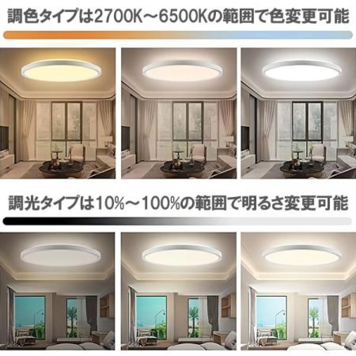 LEDシーリングライト 超薄型 6〜8畳 タイプ選択 円形 平型 WY30-X
