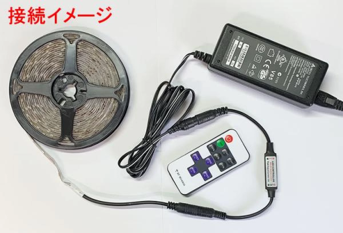 LEDテープライトコントローラ リモコン付 単色テープ用 RF-3528-ctrl